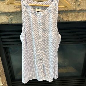 CAbi Lavender Print Button-Front Sleeveless Camisole